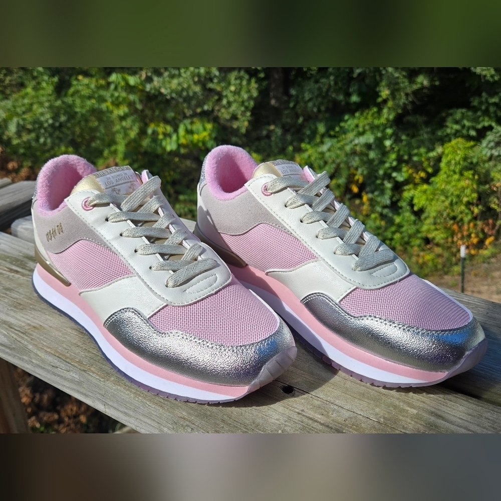 Urban Outfitters Pink and Silver Sneakers - Picture 2 of 11